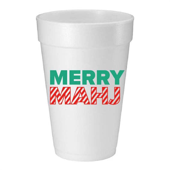 MAHJI MAMAS “MERRY MAHJ" MAHJONG FOAM CUPS