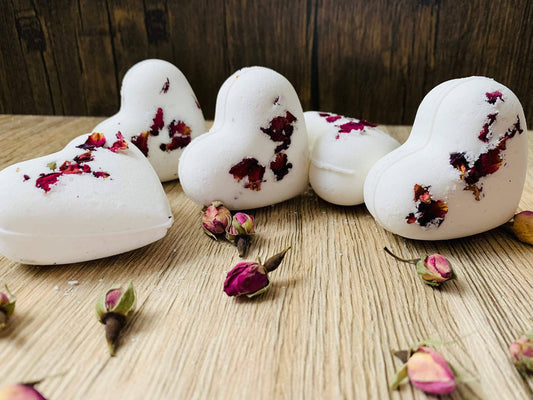 Organic Rose Heart Bath Bomb,Valentine’s Day, Bridal Shower