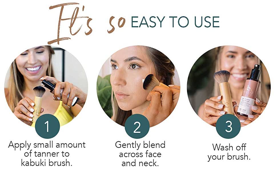 Beauty By Earth Self Tanner Kabuki Facial Tan Application Brush