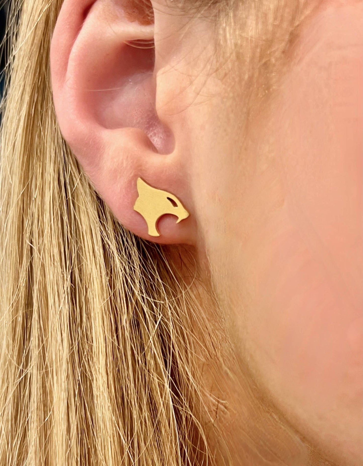 Steele Sloan Designs Go Cats! Wildcats Gold Stud Earrings