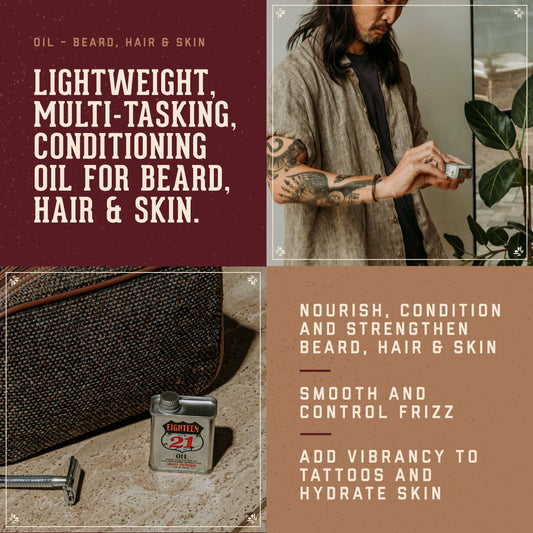 18.21 Sweet Tobacco Beard, Hair and Skin Oil