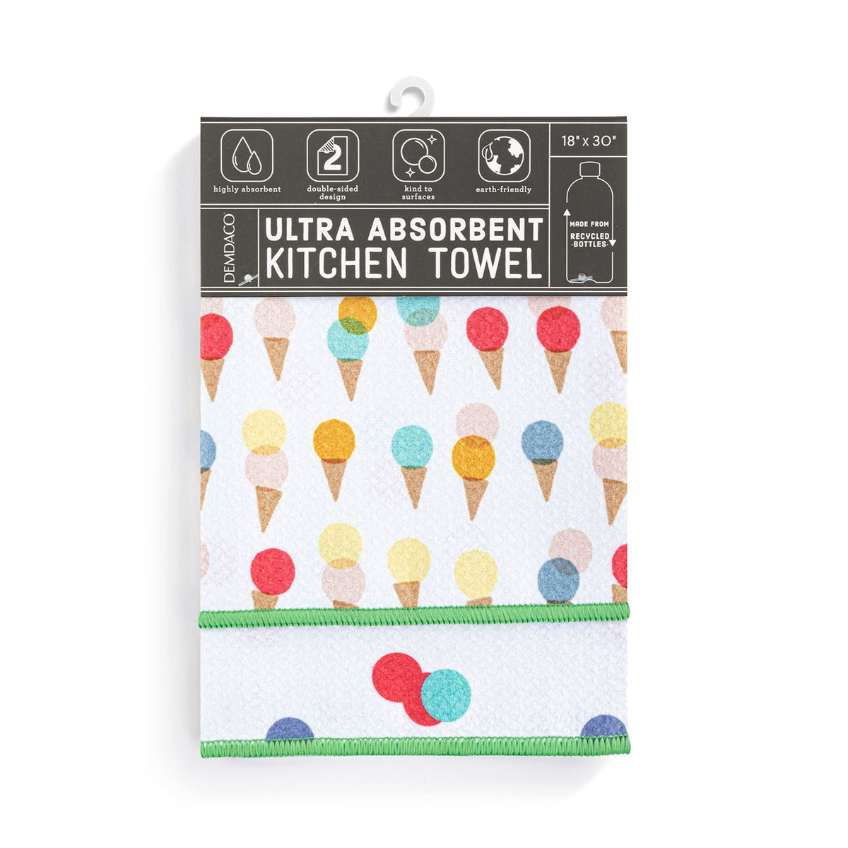 Demdaco Ice Cream Absorbent Reversible Towel