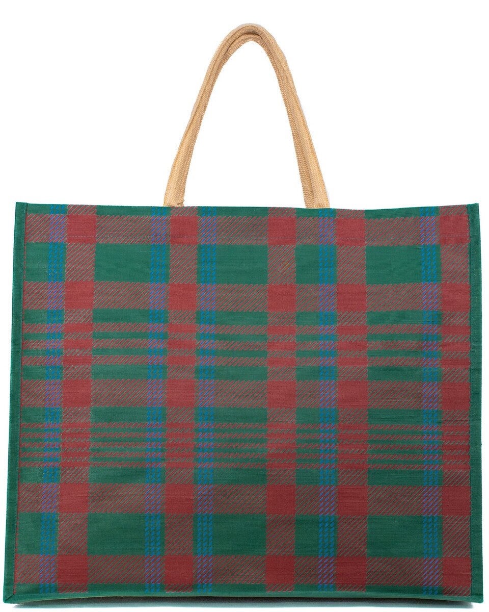 Royal Standard Telluride Plaid Juco Carryall Tote, Green/Red
