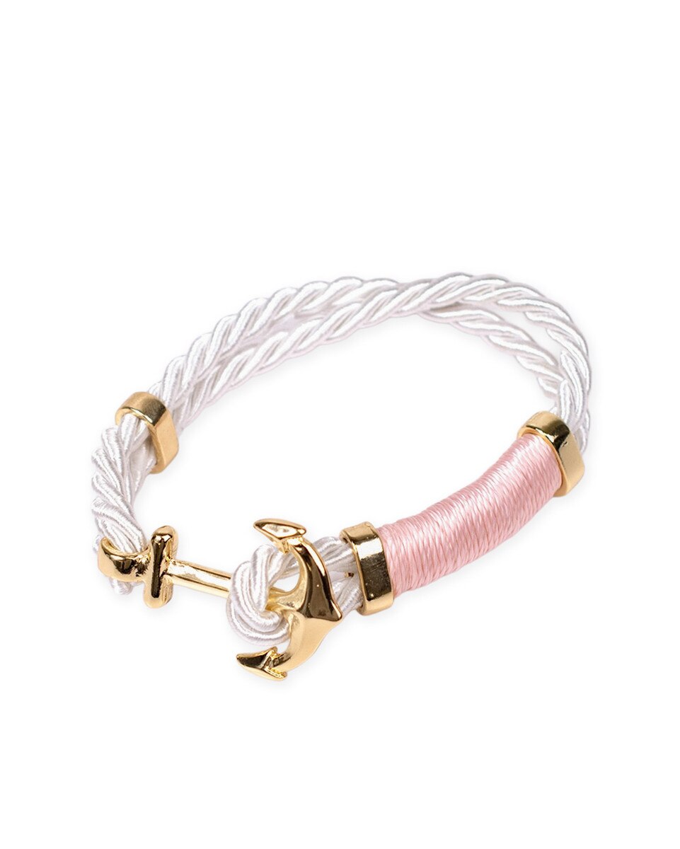 Royal Standard Anchor Rope Bracelet Pink 8”