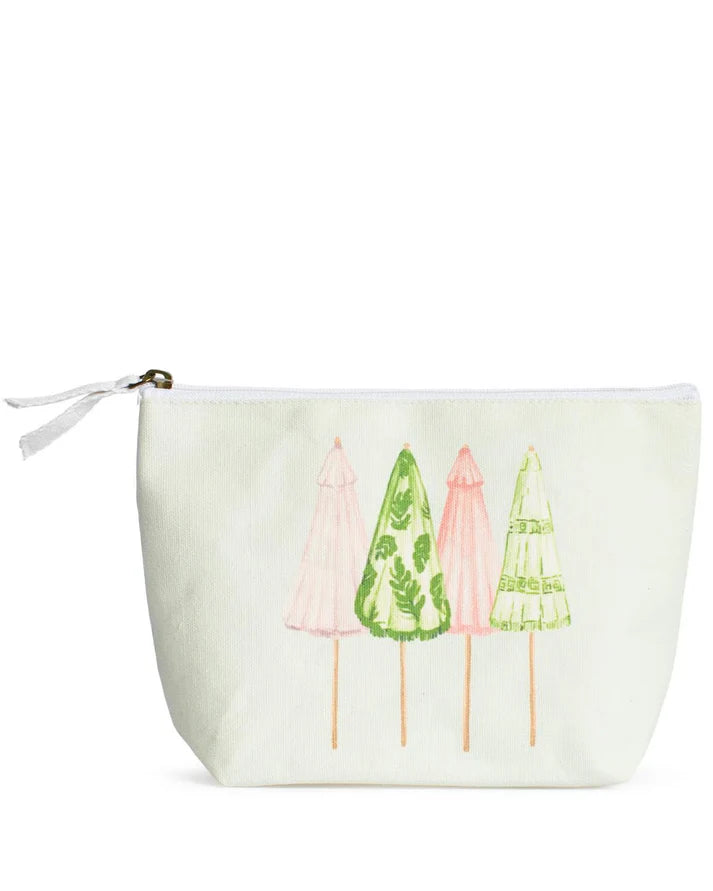 Royal Standard Riviera Cosmetic Bag Pink/Green (10.25x6.75x3)
