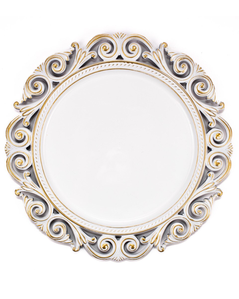 Royal Standard Via Delle Vite Charger Soft White/Gold, 13"