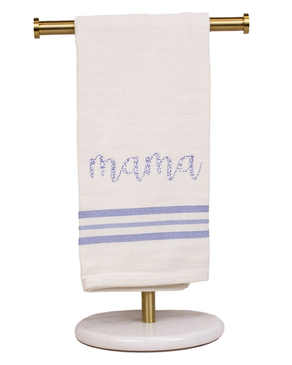 Royal Standard Mama Floral Hand Towel (Cream/Blue) 20x28