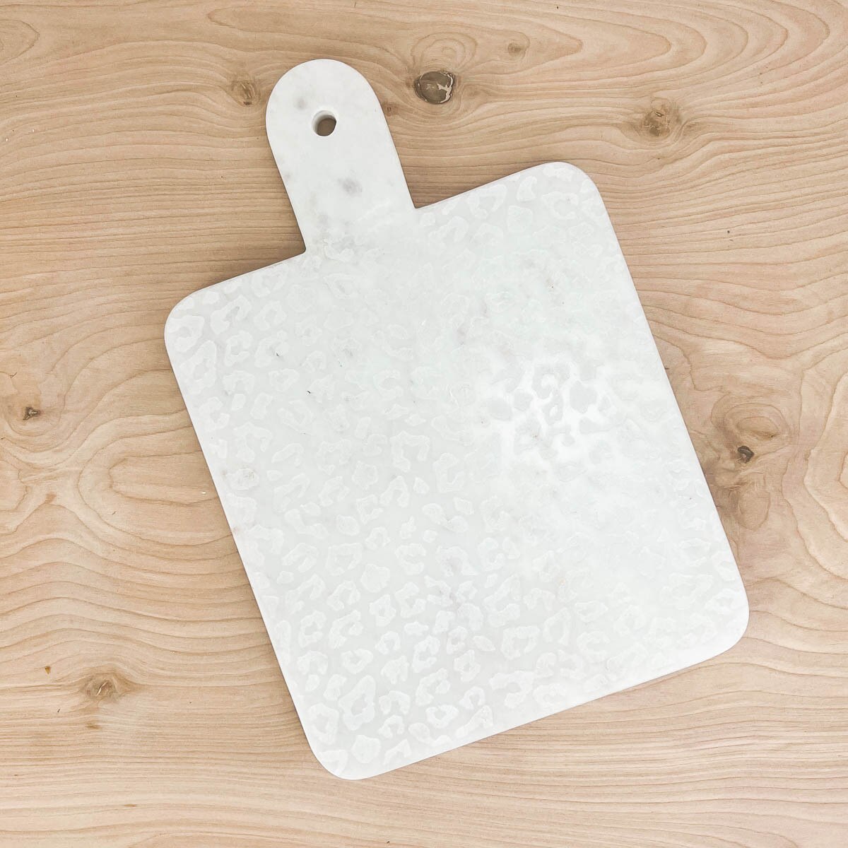Royal Standard Leopard Etched Serving Board White 8x12