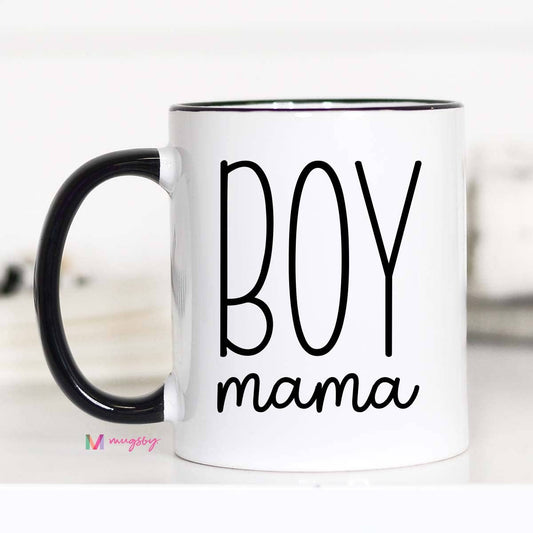 Mugsby Boy Mama Modern Mother's Day Mug, Boy Mom Coffee Mug