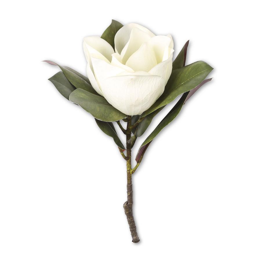 K&K White Magnolia Stem 17"