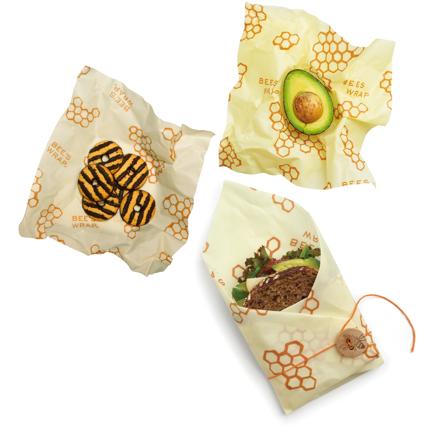 Bee's Wrap Lunch 3 Pack - Honeycomb Print