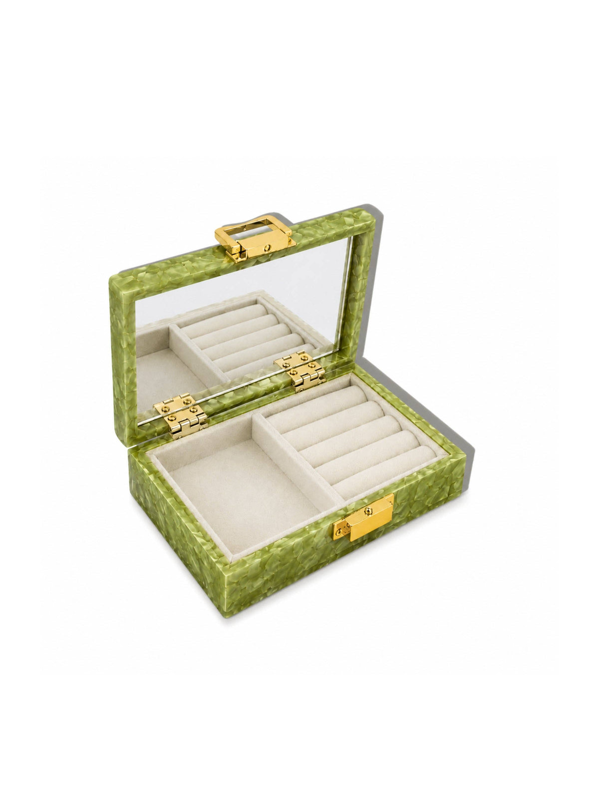Solar Eclipse Hand-painted Flower Mahjong Travel Jewelry Box