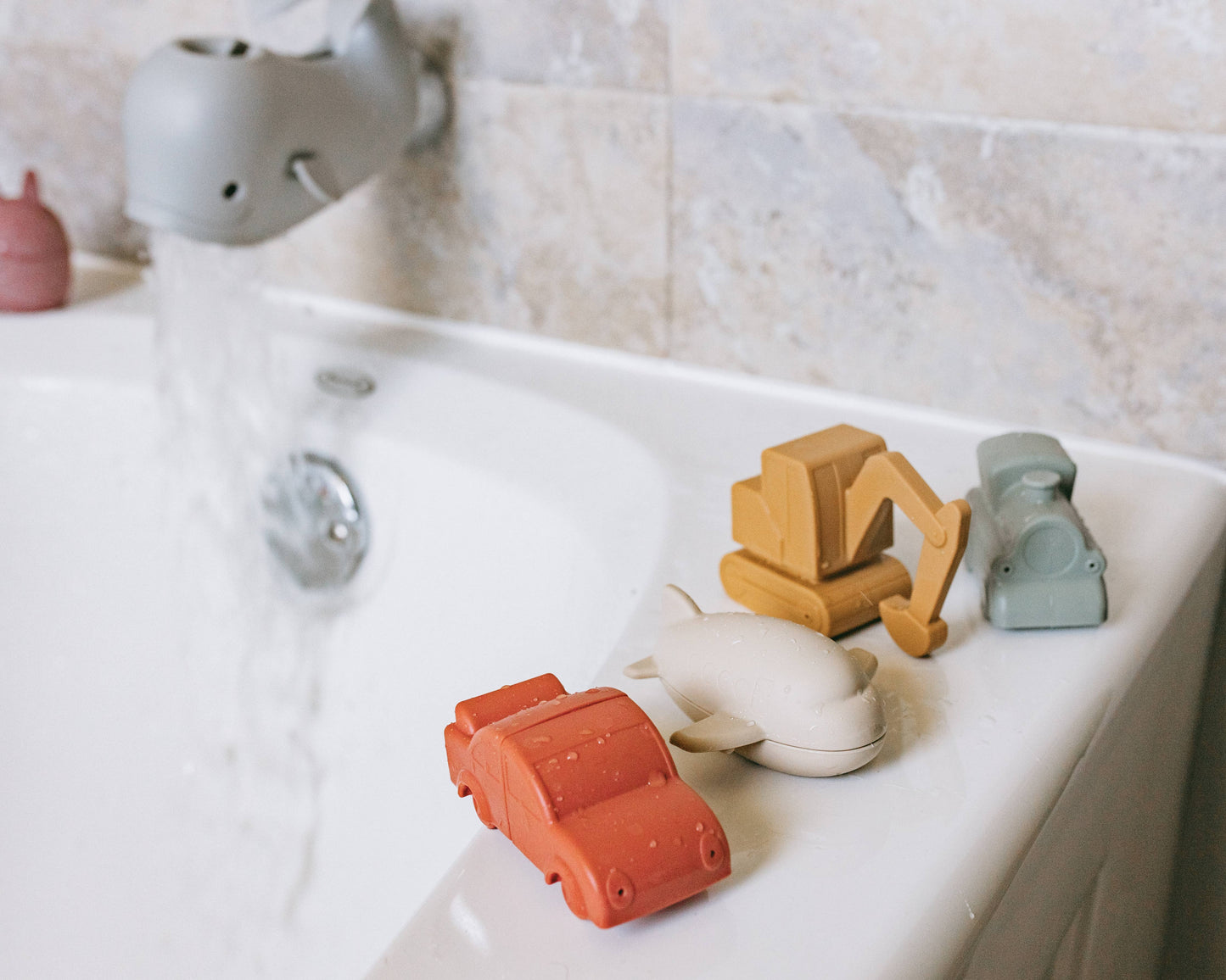 Brooklyn Neutral Vehicle Bath Toy Set