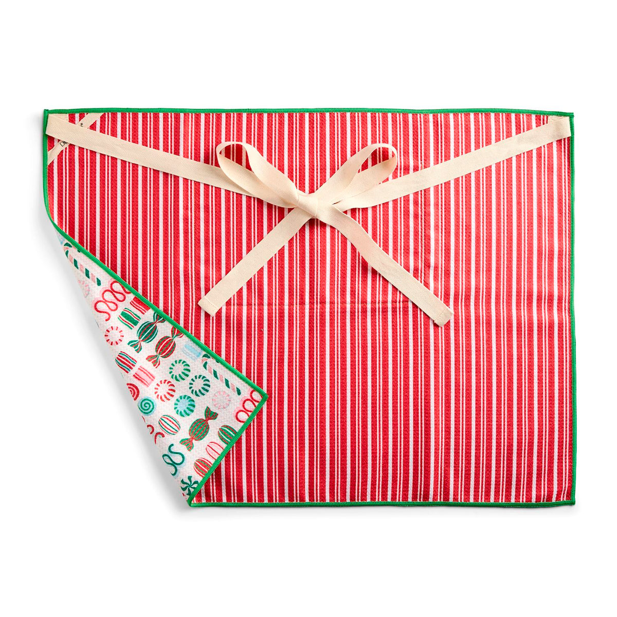 Demdaco Holiday Candy Absorbent Half Apron by Mrs. Claus