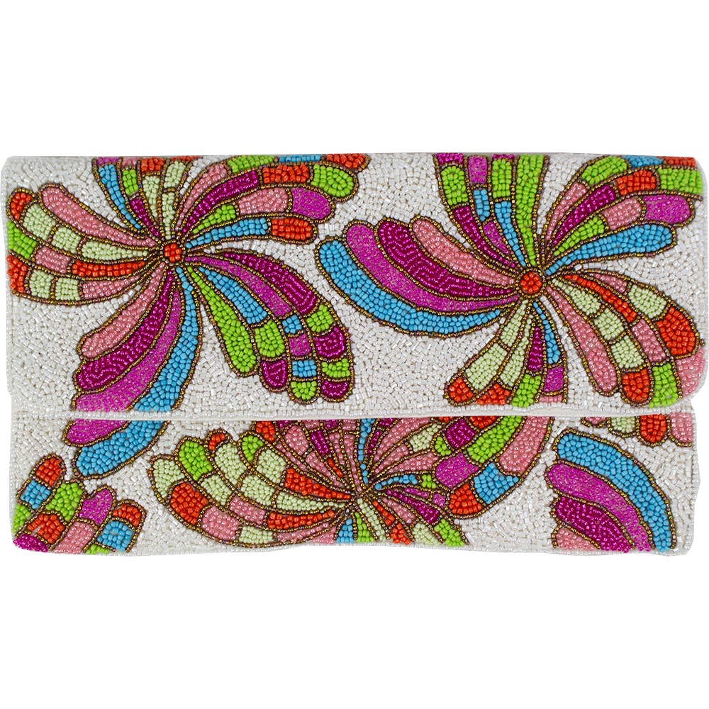 The Prism Petal Beaded Clutch