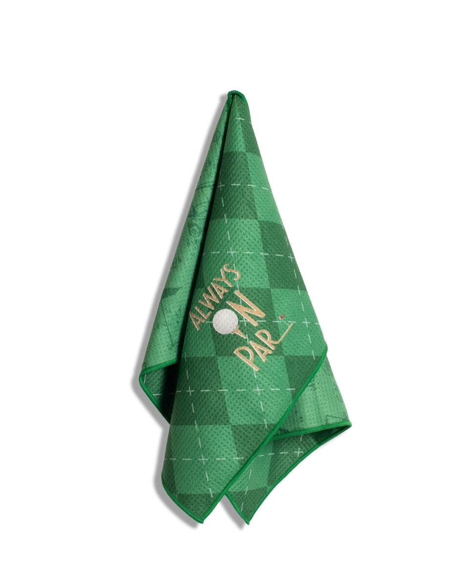 Royal Standard On Par Waffle Sports Towel Green/Multi 17x24