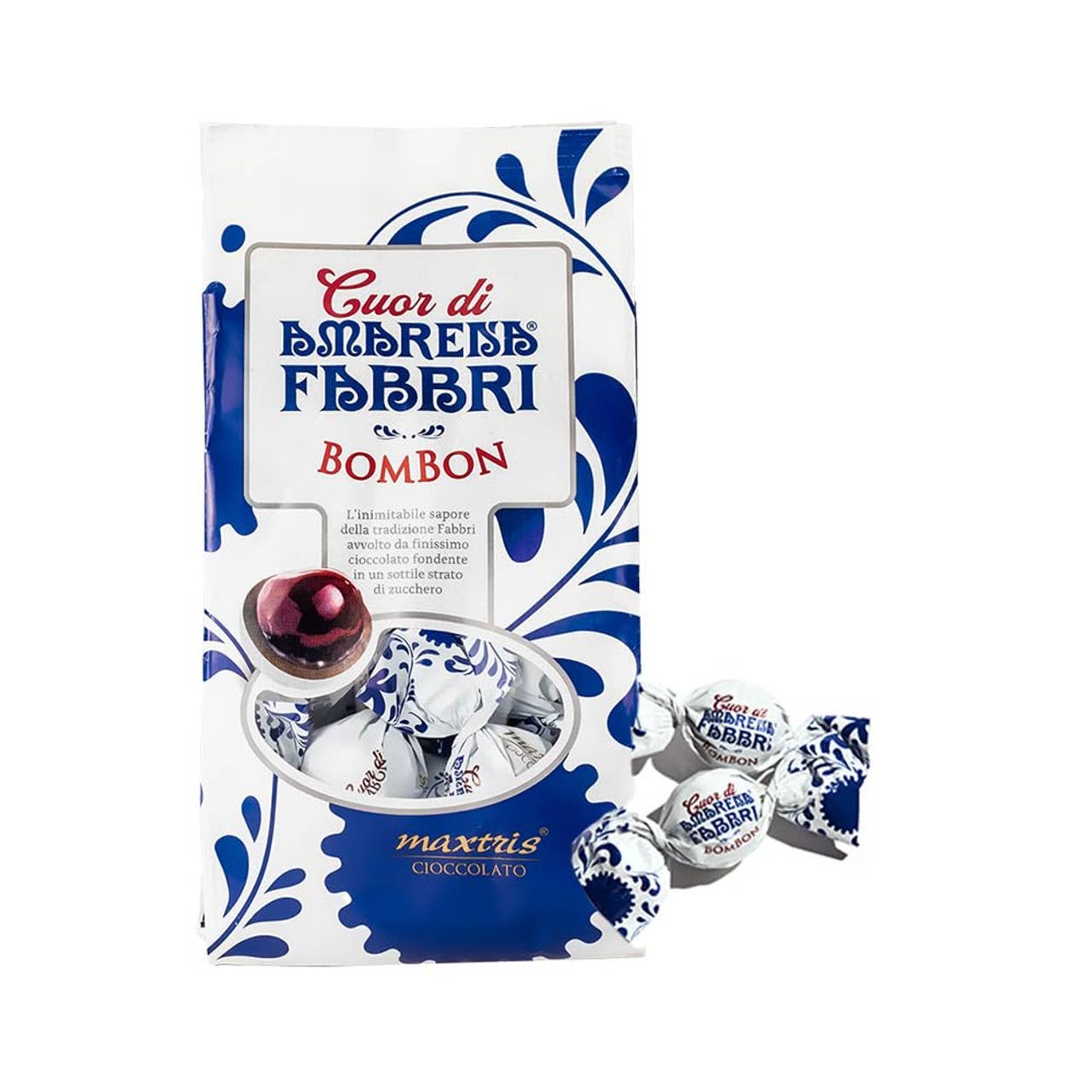 FABBRI Chocolate Covered Candied Amarena Cherries - Fabbri Cuor di