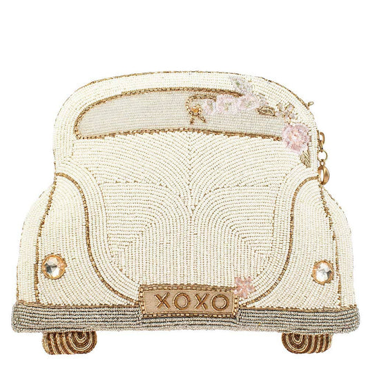 Mary Frances Just Married Beaded Car Crossbody Handbag