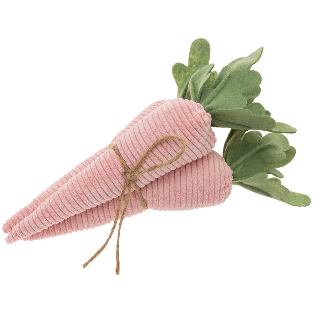 Boston International Long Corded Plush Carrots (Blush) Easter Decor