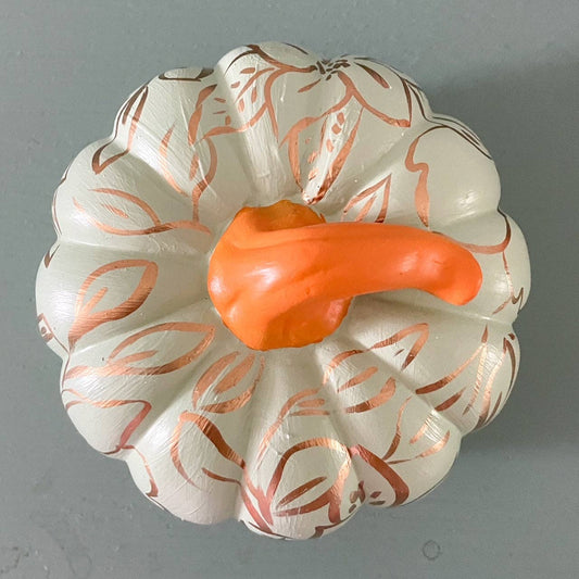 Jessica Reynolds Mint and Gold Small Pumpkin