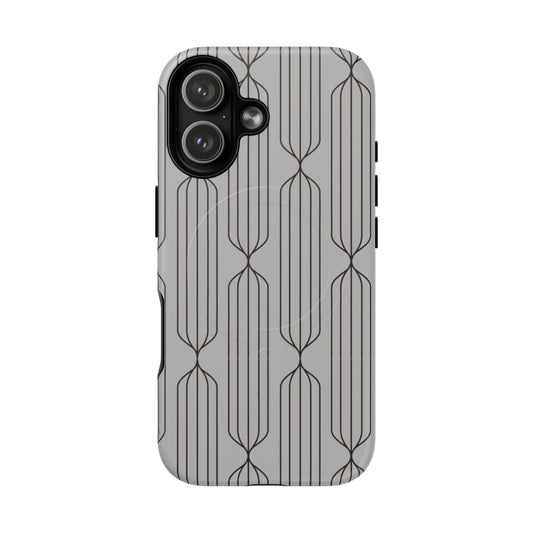 Minimal Charcoal Stripe Tough Magnetic Phone Cases
