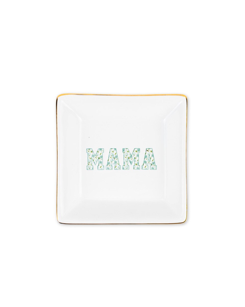Royal Standard Mama Audrey Trinket Dish (White/Multi) 4”