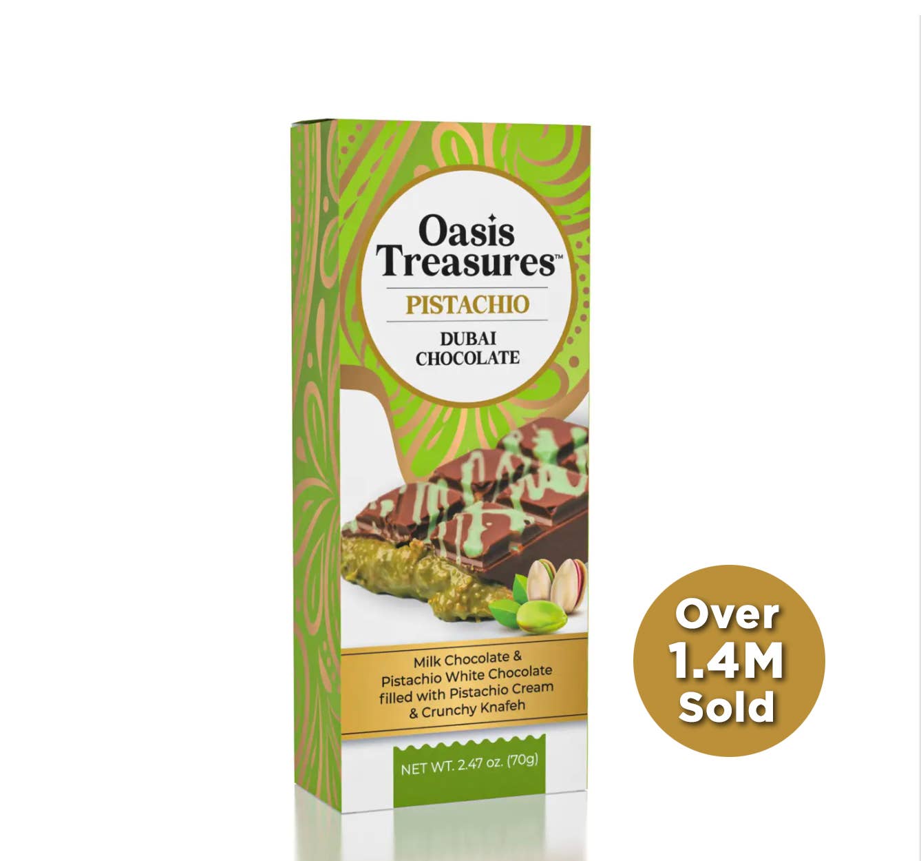 Dubai Chocolate Bar Pistachio by Oasis Treasures