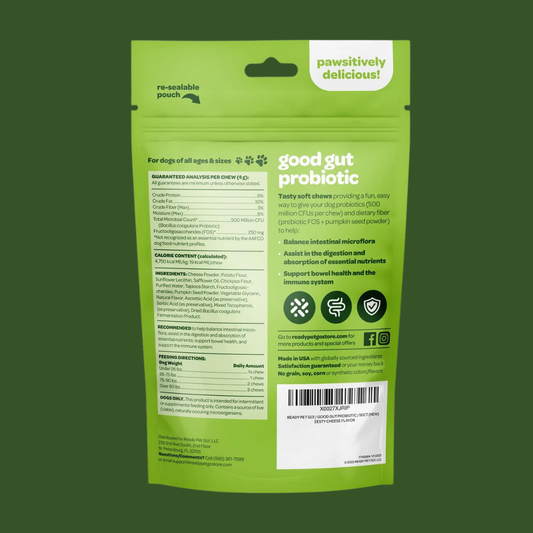 Ready Pet Go!'s Gut Health Probiotic Chews for Dogs - Digestive Support