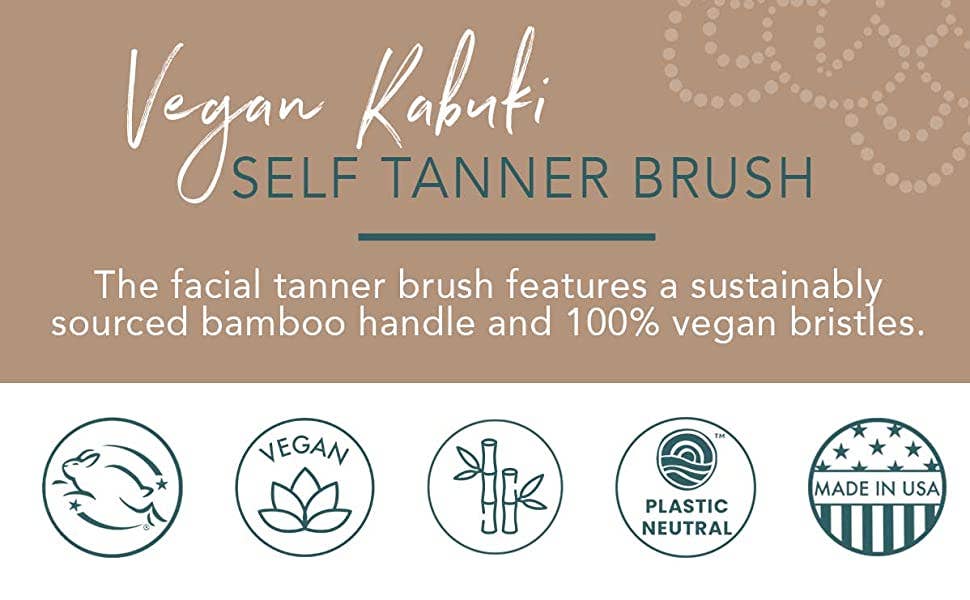 Beauty By Earth Self Tanner Kabuki Facial Tan Application Brush