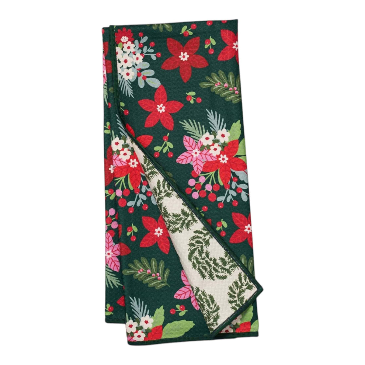 Once Again Home Anywhere Towel Reversible - Poinsettia Garden