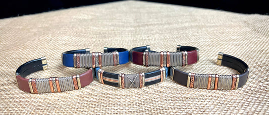 Men’s Copper + Leather Bracelet