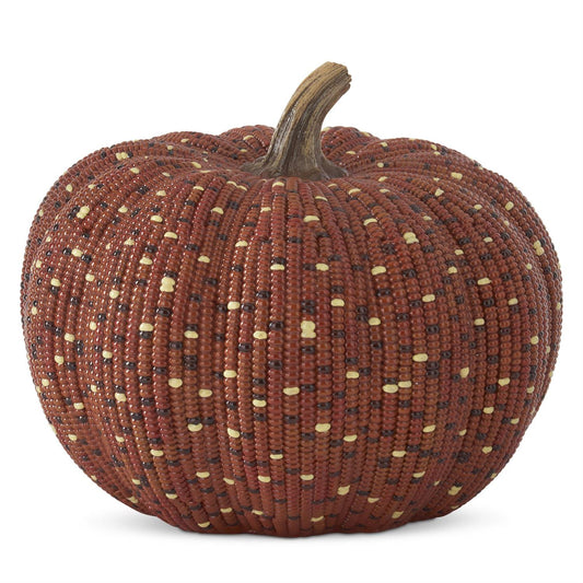 K&K Interiors Dark Orange Resin Indian Corn Pumpkin