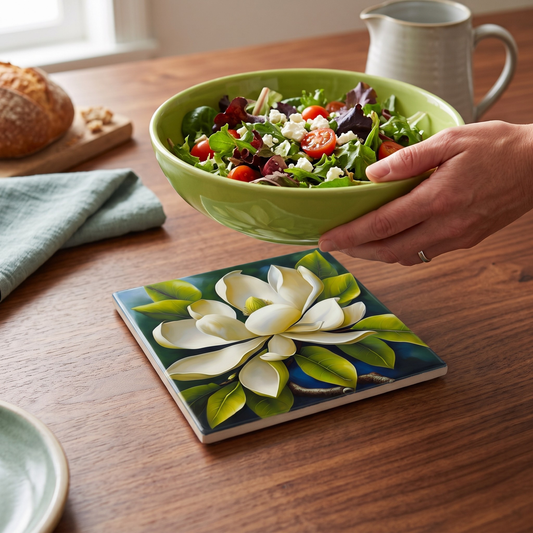Highland Row Magnolia Ceramic Trivet
