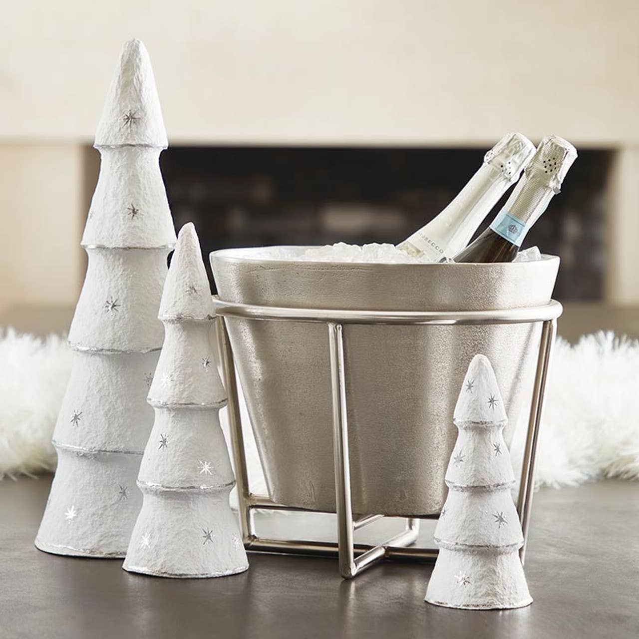 Santa Barbara Small Silver Champagne + Wine Bucket