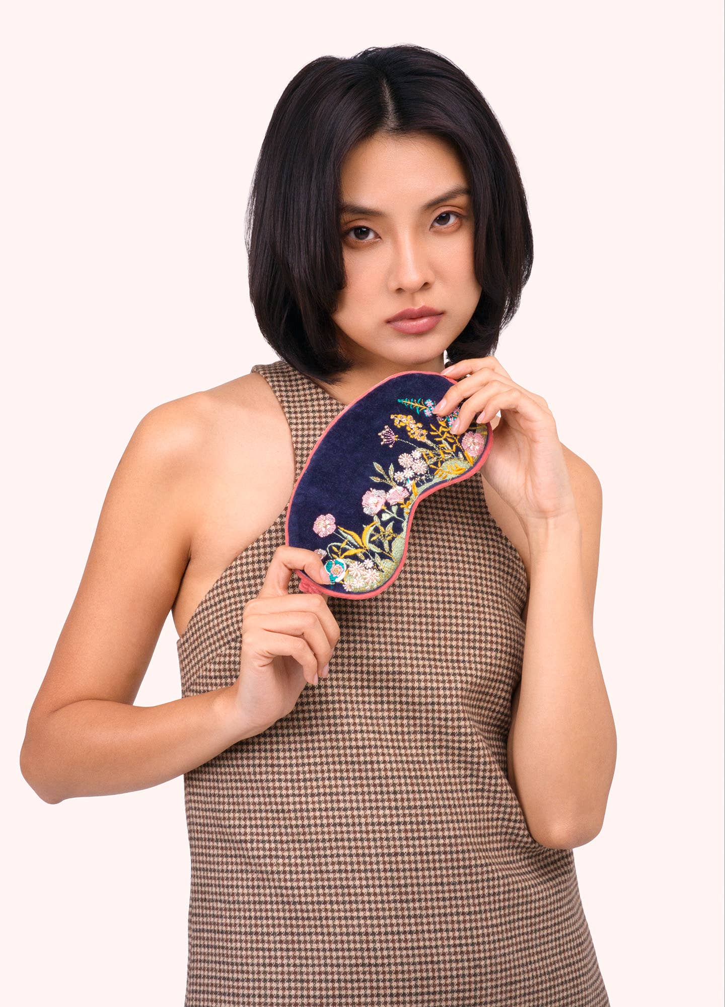 Lavender Eyemask - Navy Floral by Powder Design