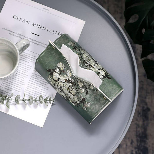 CANGLING GREEN LEATHER TISSUE BOX