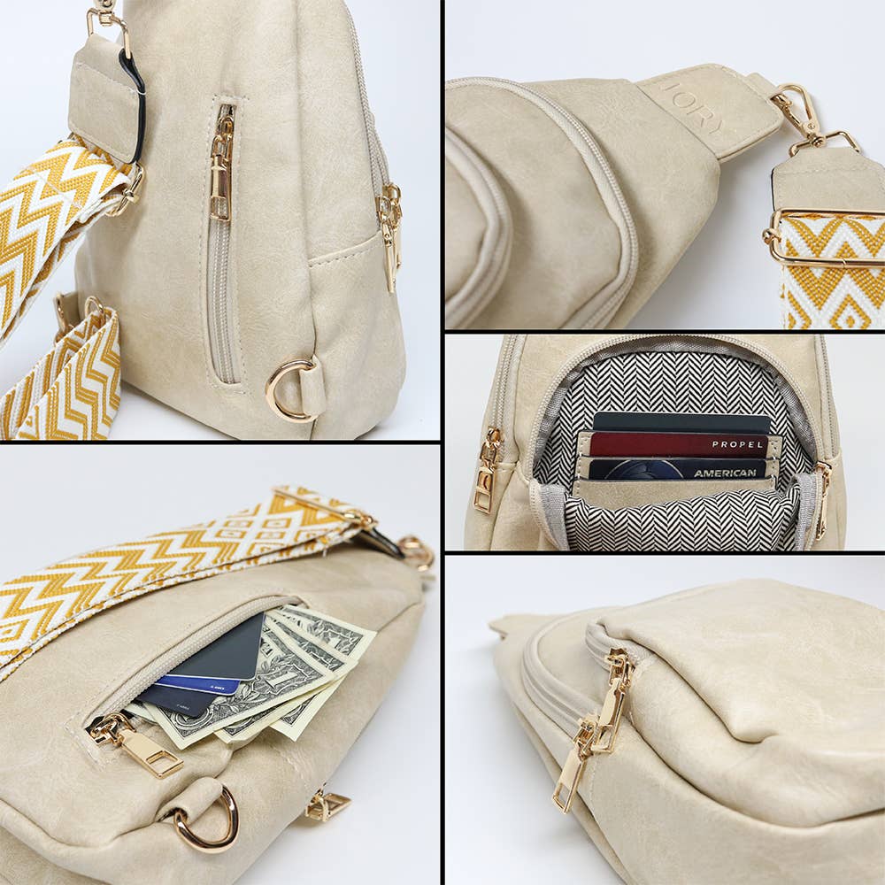 Seriously Shea Rebeca Ivory Sling Cross Body Bag
