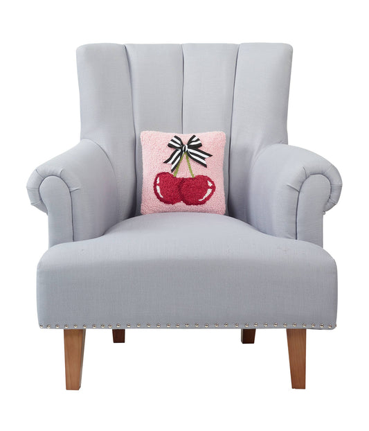Peking Handicraft Cherries W/Ribbon Hook Pillow