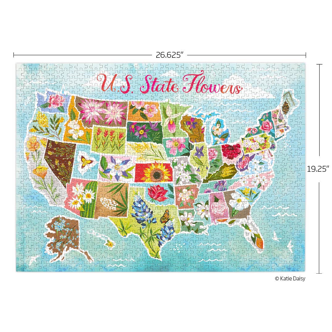 WerkShoppe U.S. State Flowers 1000 Piece Puzzle