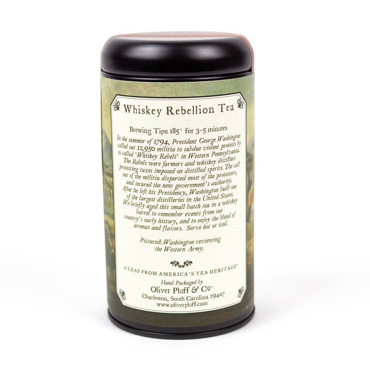 Oliver Pluff & Company Whiskey Rebellion Commemorative Tea Tin - 20 Teabags