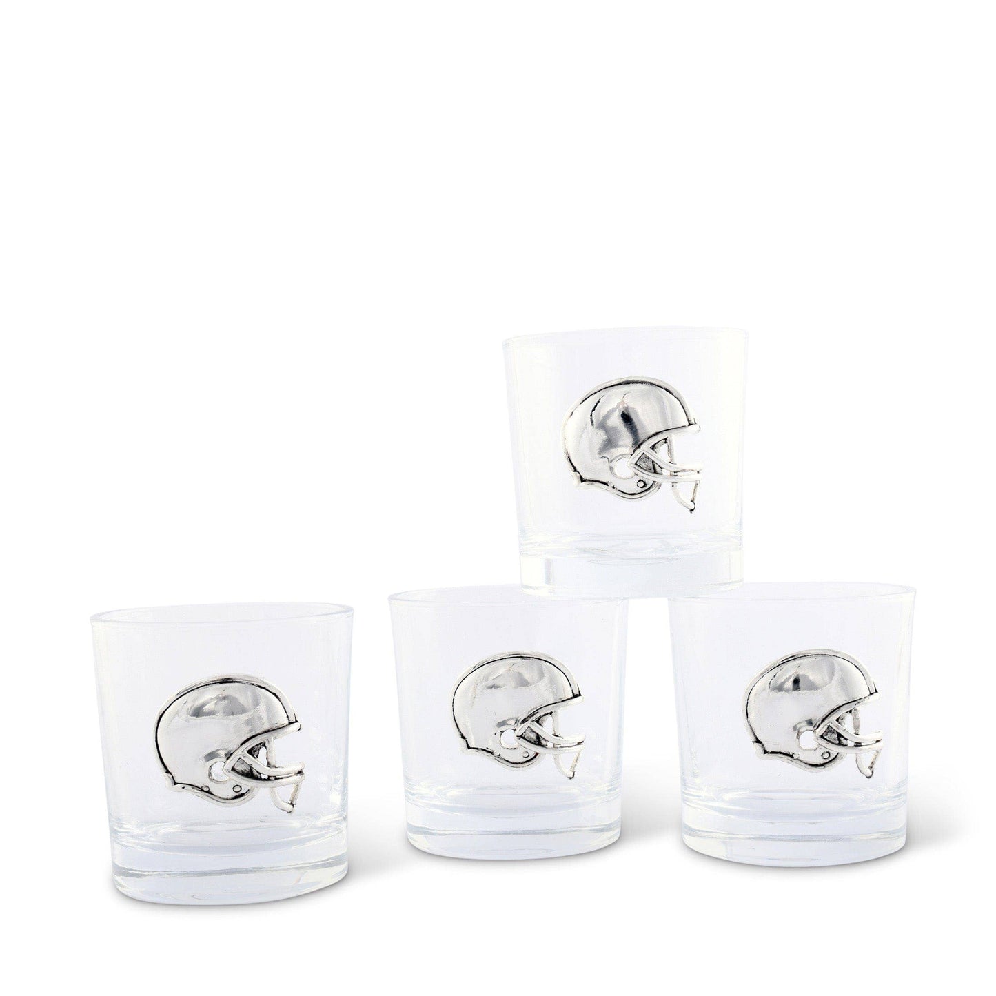 Arthur Court Football Helmet Bar Glasses Set of 4