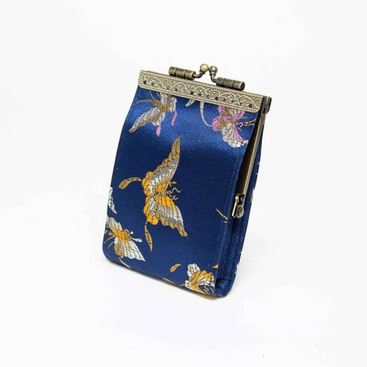 Butterfly & Dragonfly Brocade RFID Card Holder