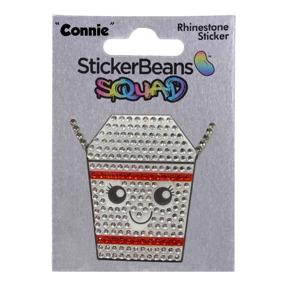 StickerBeans Connie Takeout Box Rhinestone Sticker 2" Cut to Shape
