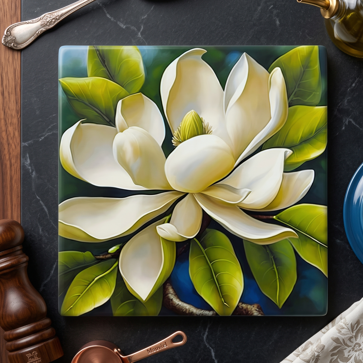 Highland Row Magnolia Ceramic Trivet