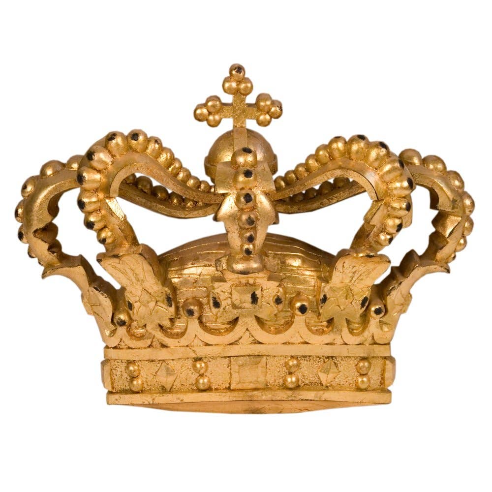 Royal Standard Windsor Crown- Antique Gold (Petina Finish) 20x7x16