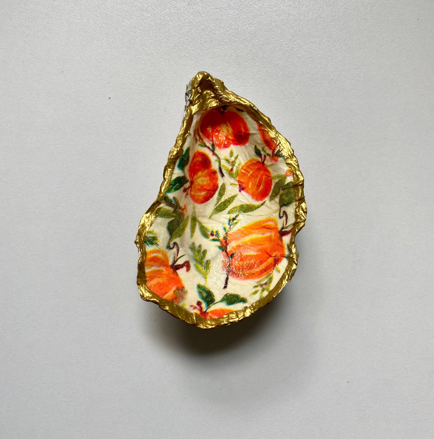 Del Mar Designs Pumpkin Patch Oyster Shell Jewelry Dish
