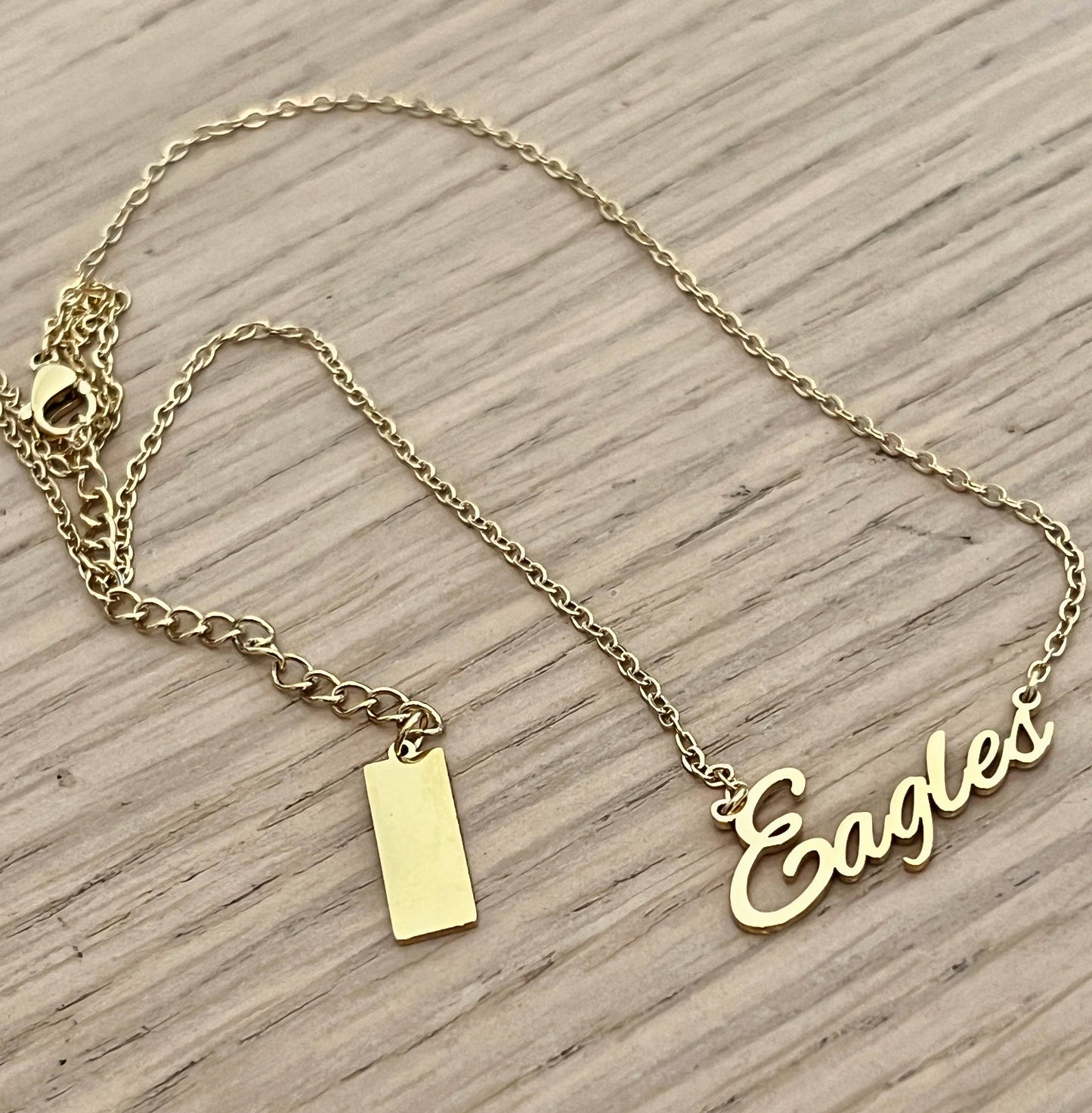 Steele Sloan Designs Eagles Name Necklace - Eagles Fans -Eagles GameDay Necklace