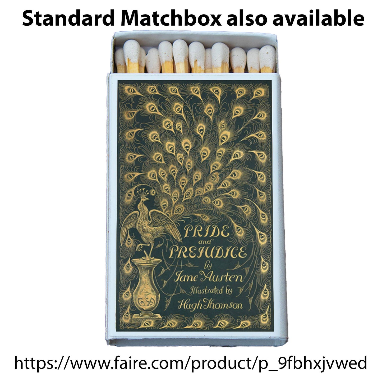 Matches • Austen Pride and Prejudice Wooden Matchboxes
