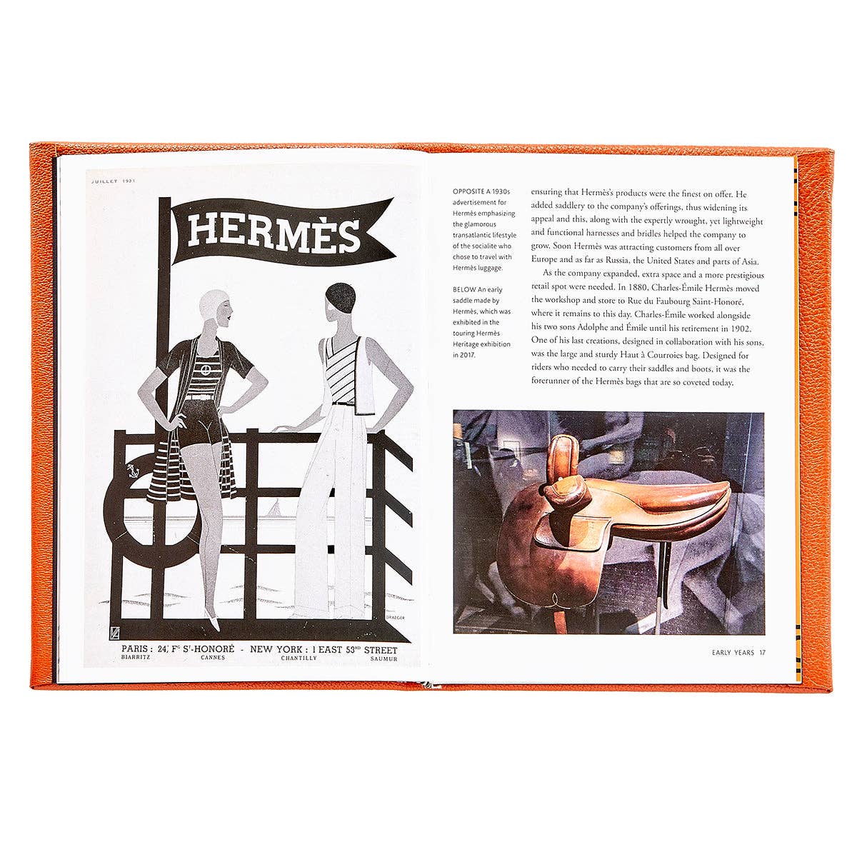 Graphic Image "Little Book of Hermès" Leather Bound