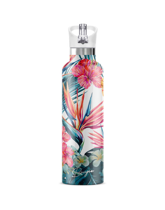 Bougie Bottle Paradise Flower 25 oz Insulated Water Bottle